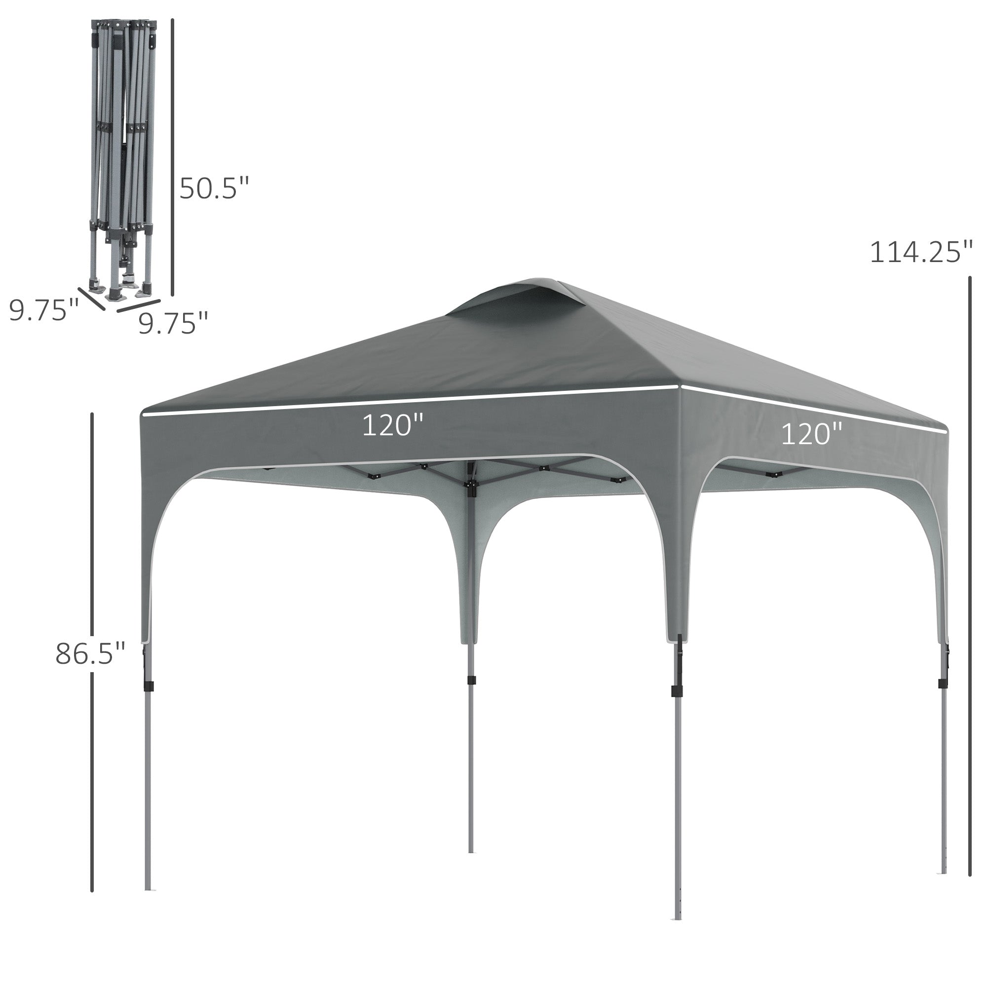 Sideline ShadePro™ — 10’×10’ Pop-Up Canopy Tent with Wheeled Bag & Sandbags