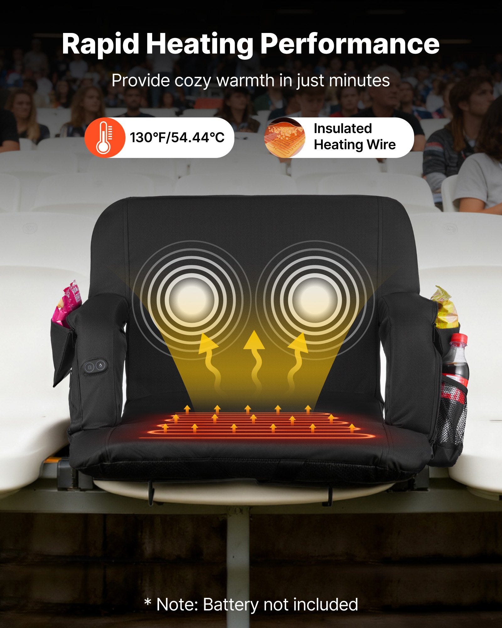WarmSeat Pro™ Heated Bleacher & Ground Seat