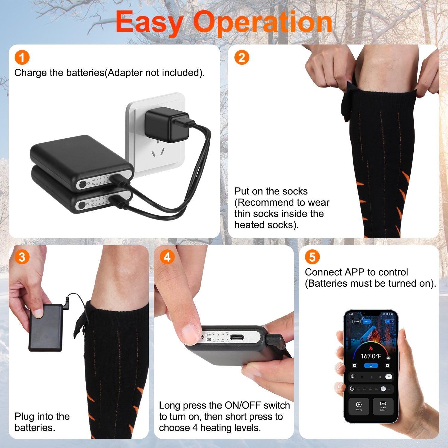 Sideline Survival™ HeatLock Pro Heated Socks