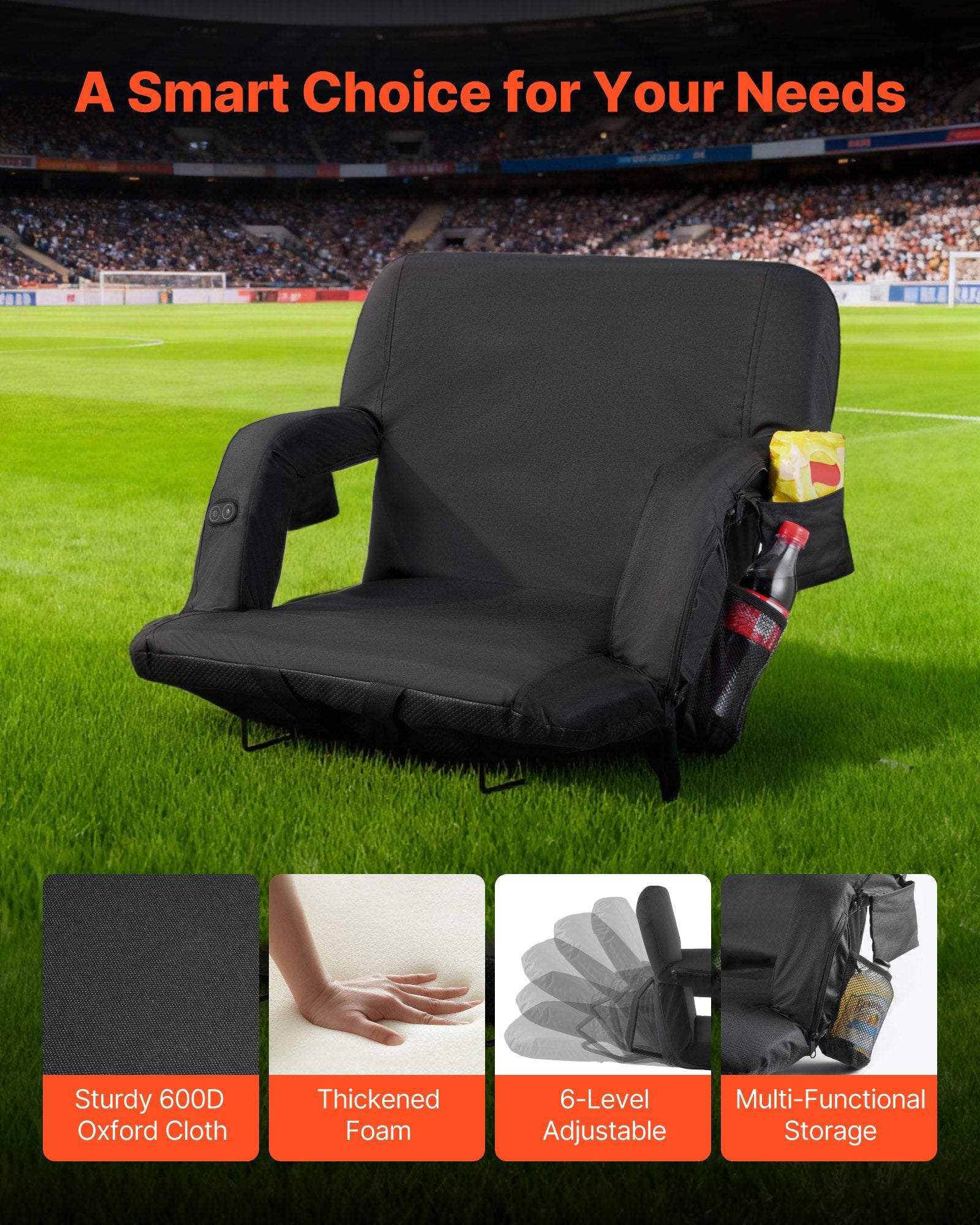 WarmSeat Pro™ Heated Bleacher & Ground Seat