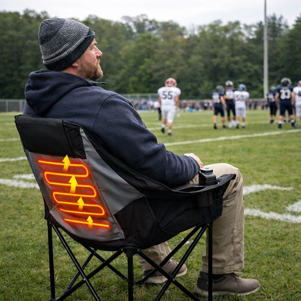 The Sideline Heater™ Folding Chair